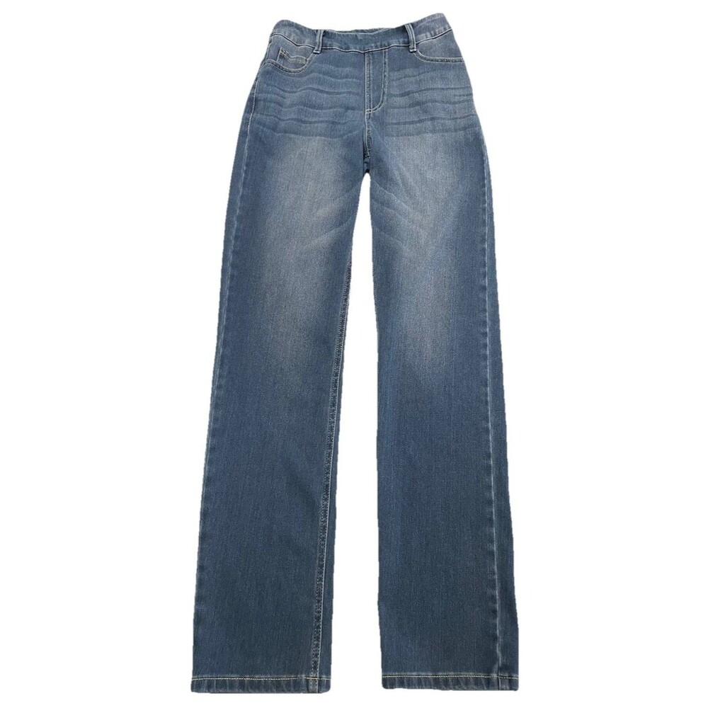 Halara Flex Denim High Waisted Straight Leg Pants Pull On Small Tall